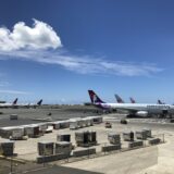 ホノルル国際空港 ハワイアン航空とJAL