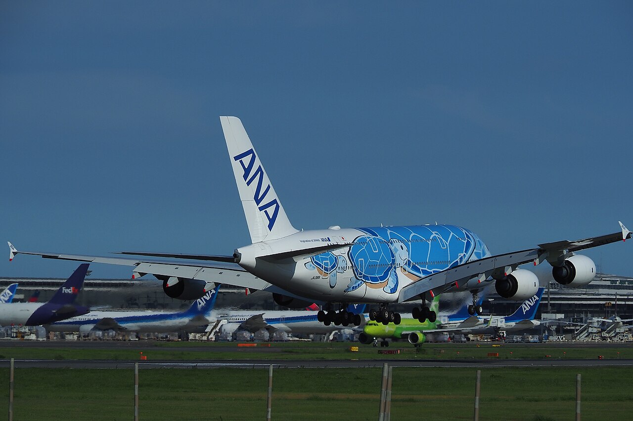 ANAのエアバスA380機体