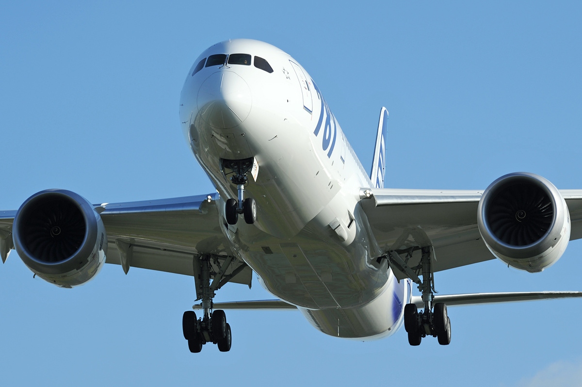 飛行中のANA787ドリームライナー