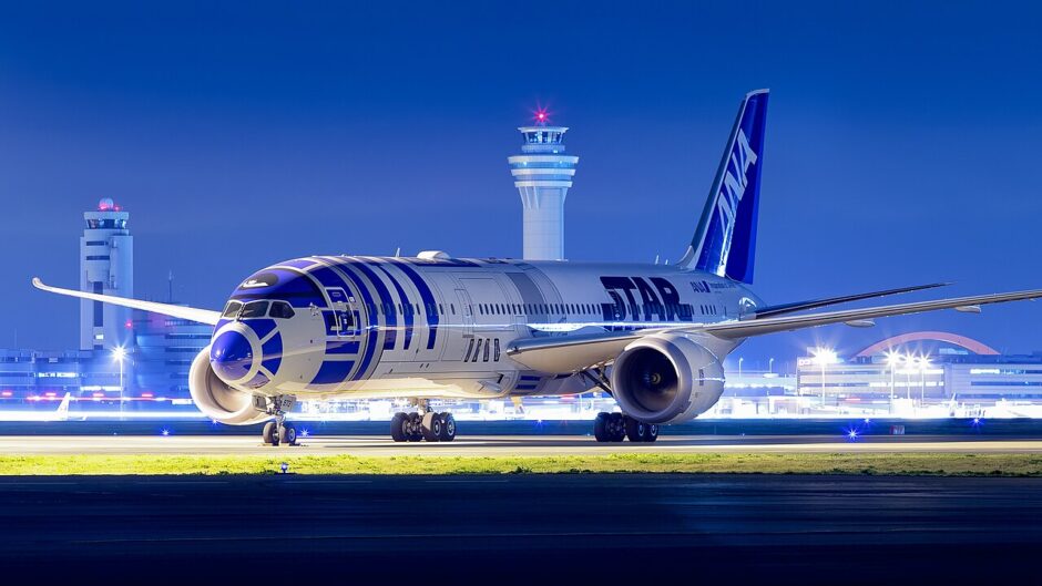 ANA787-9ドリームライナー、羽田空港で撮影