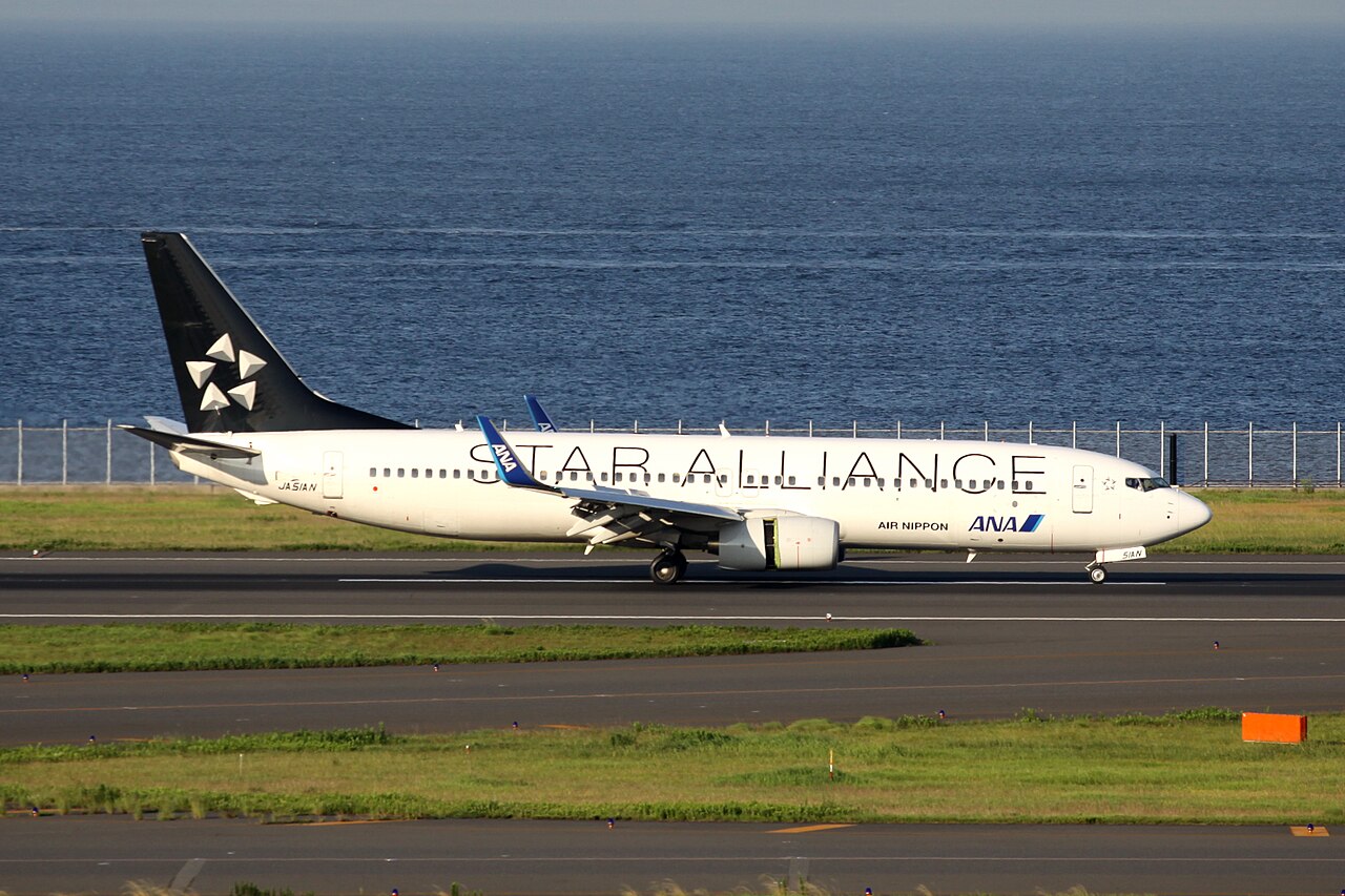 ANAのボーイング737-800(スターアライアンス塗装のJA51AN)