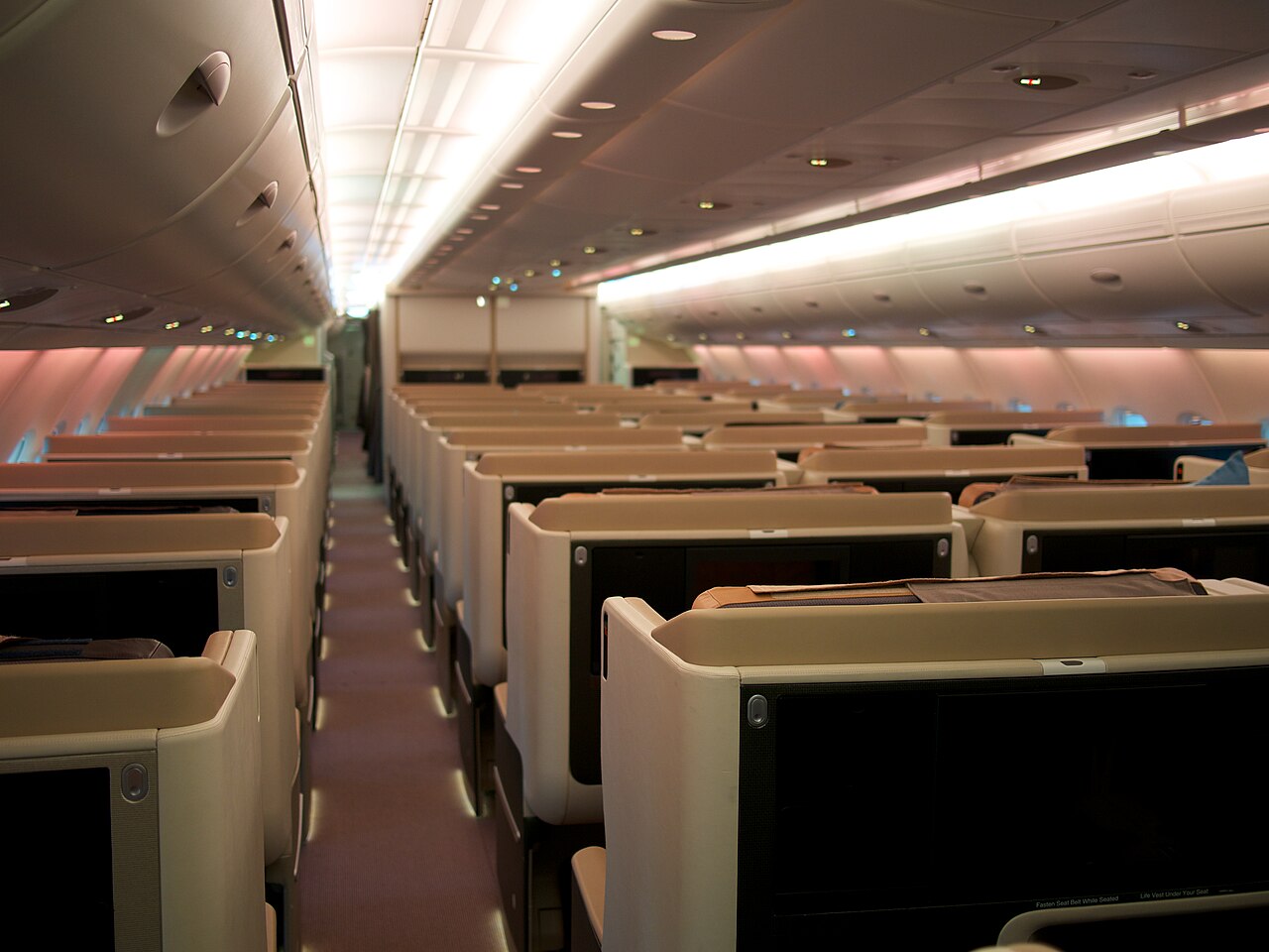 エアバスA380のビジネスクラス座席