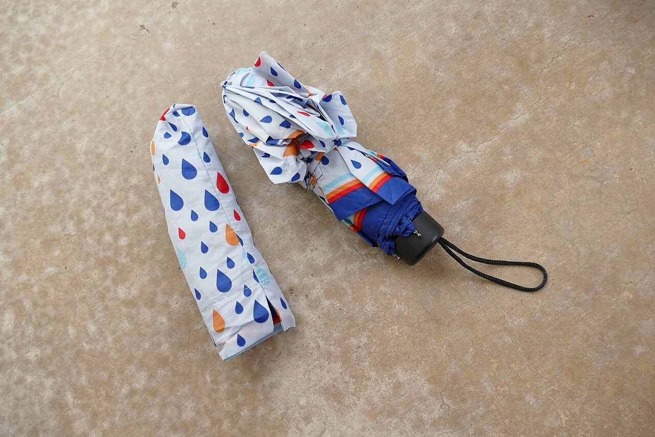 折りたたみ傘を開いた状態