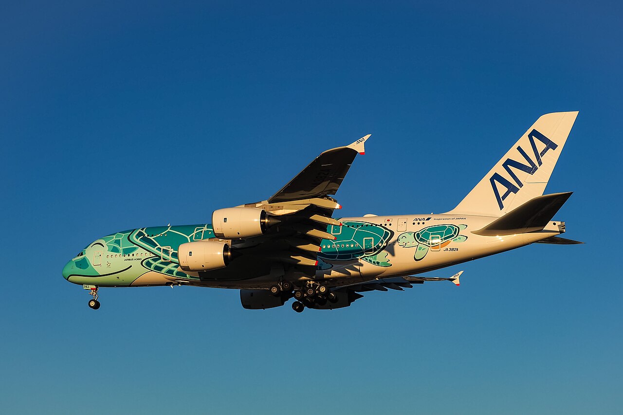 ANAのA380型機フライングホヌ