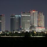 名古屋の夜景と市街地の風景